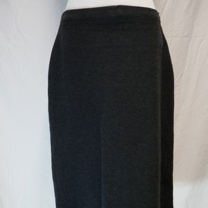 Calvin Klein Dark Charcoal Wool Skirt